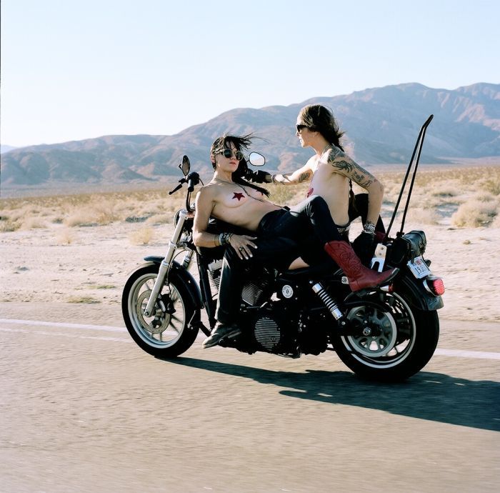 Girls on a motorcycle in Zhuji
