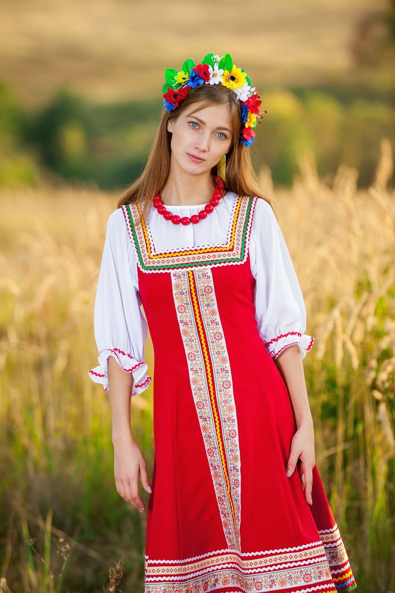 Women in Slavic costumes in Zhuji