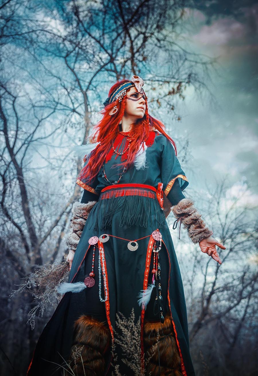 Girls in Slavic costumes underwear in Zhuji