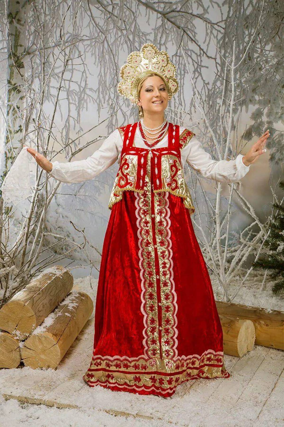 Girls in Slavic costumes in Zhuji