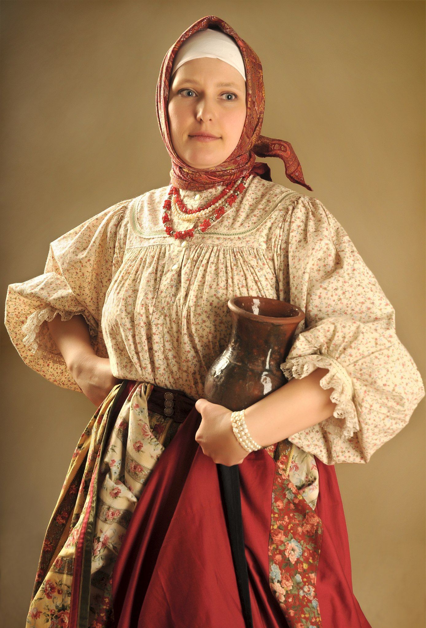 Girls in Slavic costumes in Zhuji